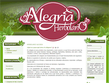 Tablet Screenshot of herbolarioalegria.com